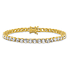 Gold-plated Sterling Silver 4mm CZ Tennis Bracelet 7.5in
