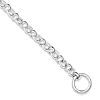 Sterling Silver Fancy Round Link Bracelet 6mm
