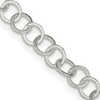 Sterling Silver Fancy Circle Link Bracelet 7 1/2in
