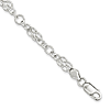 Sterling Silver 7.5in Fancy Knot Link Bracelet