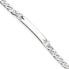 Sterling Silver 3mm Curb Link ID Bracelet