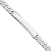 Sterling Silver 5mm Diamond-cut Curb Link ID Bracelet