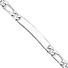 Sterling Silver 6mm Figaro Link ID Bracelet