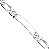 Sterling Silver 8.5in Figaro Link ID Bracelet