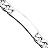 Sterling Silver 7.5in Curb Link ID Bracelet 10mm