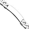 11mm Curb Link ID Bracelet - Sterling Silver