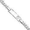 Sterling Silver 6in Baby ID Heart Bracelet with Curb Links