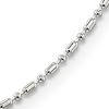 Sterling Silver 1.5mm Fancy Beaded Necklace