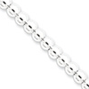 Sterling Silver 18in Hollow Beaded Box Chain 5mm