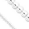Sterling Silver 16in Hollow Beaded Box Chain 6mm