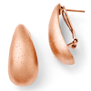 Radiant Essence Omega Earrings Rose Gold Plated Sterling Silver