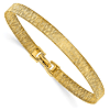 Gold-plated Sterling Silver Textured Bracelet 6.5in