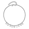 Sterling Silver Mirror Discs Anklet