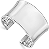 Sterling Silver Wide Slip-On Cuff Bangle Bracelet