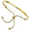 Gold-plated Sterling Silver Italian Adjustable Bangle Bracelet