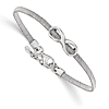 Sterling Silver Infinity Symbol Wrapped Mesh Bracelet