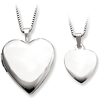 Sterling Silver Smooth Locket Set