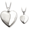 Sterling Silver Polished Satin Locket Set
