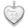 Sterling Silver Forever In My Heart Ash Holder Pendant 1in