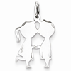 Sterling Silver Engravable Boy Girl Disc Charm