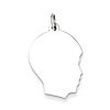 Sterling Silver 3/4in Engravable Boy Charm
