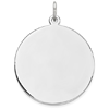 Sterling Silver 7/8in Engravable Disc Charm