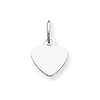 Sterling Silver Engravable Heart Charm 1/4in