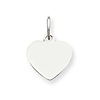 Sterling Silver 5/16in Initial Heart Charm