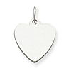 Sterling Silver 1/2in Engravable Heart Charm