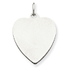 Sterling Silver 3/4in Engravable Heart Disc Charm