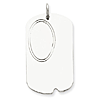 Sterling Silver 1 3/8in Engravable Dog Tag