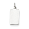 Sterling Silver 1/2in Engravable Rectangle Disc Charm