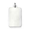 Sterling Silver 3/4in Engravable Rectangle Charm