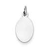 Sterling Silver 1/2in Engravable Oval Charm
