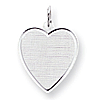 Sterling Silver 5/8in Heart Patterned Charm