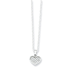 Sterling Silver CZ Micro Pave Tiny Heart Necklace