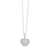 Sterling Silver Petite Cubic Zirconia Heart Necklace