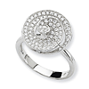 Sterling Silver & CZ Fancy Ring with Spiral Design