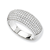 Sterling Silver Cubic Zirconia Fancy Pave Ring 8mm