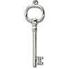 Sterling Silver 1 1/4in Key Pendant