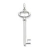 1 1/4in Sterling Silver Key Pendant