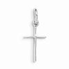 Rhodium Plated Sterling Silver 5/8in Child's Narrow Cross Pendant