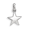 Rhodium-plated Sterling Silver Child's Star Pendant