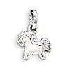 Sterling Silver Child's Pony Pendant 3/8in