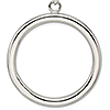 Sterling Silver Open Circle Pendant 1 1/2in