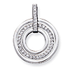 Sterling Silver Cubic Zirconia Fancy Circle Pendant
