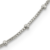 Sterling Silver 1.25mm Beaded Box Chain