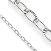 Sterling Silver 3mm Half Round Wire Curb Chain