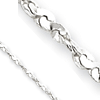 Sterling Silver 1.8mm Diamond Cut Twisted Serpentine Chain