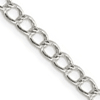 7in Sterling Silver Half Round Wire Curb Chain